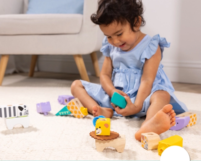 Große Holzteile für kleine Hände