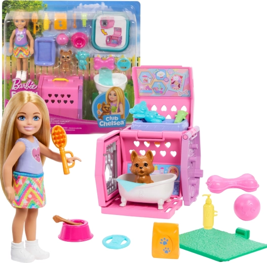 Barbie Club Chelsea Hundepflege mit Puppe und Zubehör