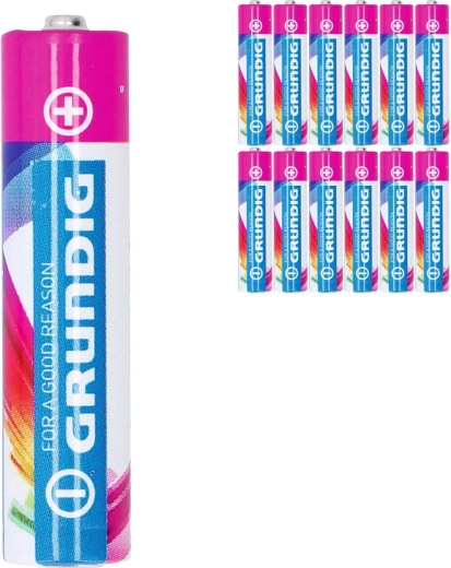 Alkaline Batterien Grundig AAA LR03 1,5 V – Set 12 Stk. (Abverkauf, Ablauf 2024)