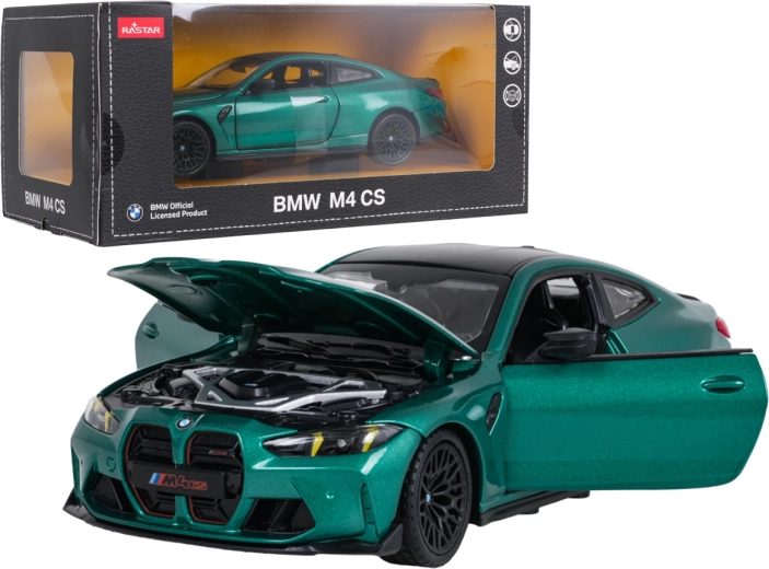 Metallmodell BMW M4 CS RASTAR im Maßstab 1:24, grün