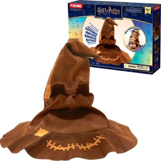 Puremind Harry Potter Holz-3D-Puzzle Sprechender Hut mit Sound
