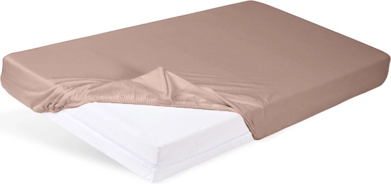 Babymatex Jersey-Spannbettlaken fürs Kinderbett 60 × 120 cm hellbraun
