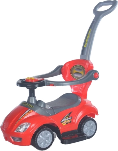 Kinder Rutschfahrzeug mit Schiebestange 3-in-1 BABY MIX Mega Car rot