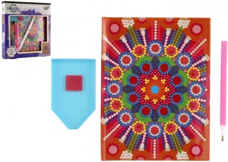Kreatives Tagebuch mit Diamanten - Mandala