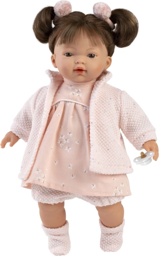 Komplettes rosafarbenes Set für Puppe 33 cm