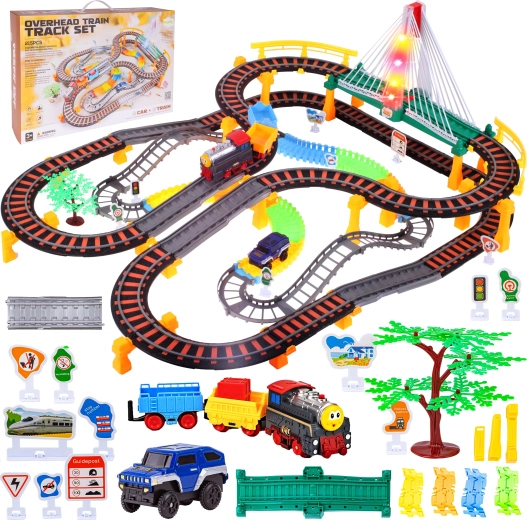 Elektrische Eisenbahnstrecke mit 192 Teilen