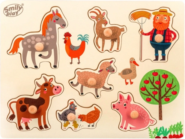 Holzpuzzle – Tiere vom Bauernhof