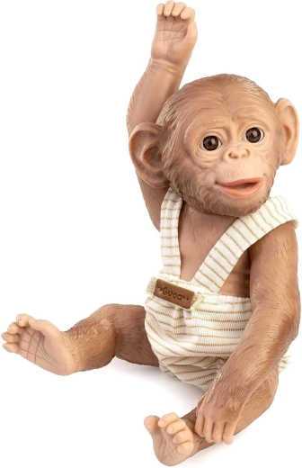 Guca realistisches Affenbaby Reborn mit Ganzvinylkörper, 25 cm