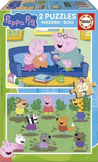 Holzpuzzle Peppa Wutz – 2×25 Teile