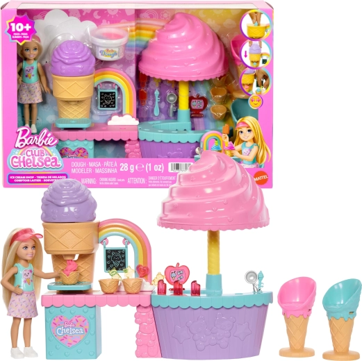 Barbie Club Chelsea Eisdiele mit Puppe und Knete