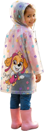 Transparenter Kinder-Regenponcho Paw Patrol Skye – Größe: 110–116