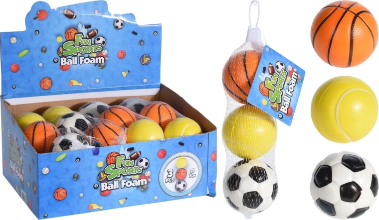 Schaumbälle 7 cm – Set mit 3 Stück