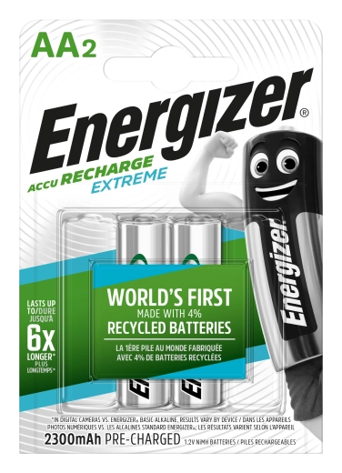 Wiederaufladbare Batterien Energizer Extreme AA 2300 mAh – 2 Stück