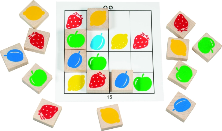 Logisches 4×4-Raster ohne Wiederholungen