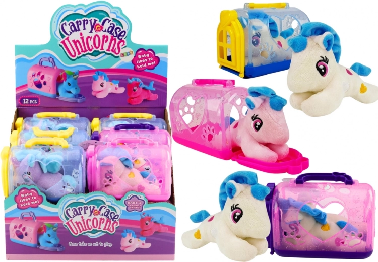 Kleines Einhorn mit Tragebox - Plüschspielzeug