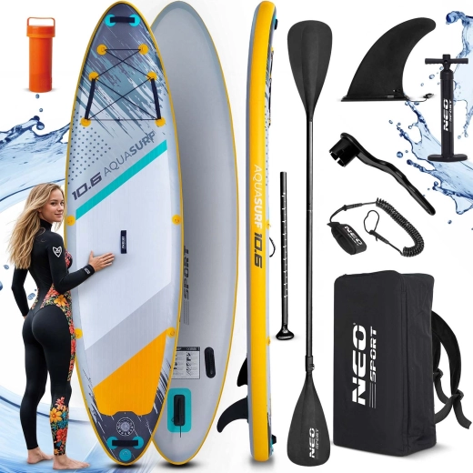Aufblasbares Paddleboard AQUASURF 10'6 (320 × 84 × 15 cm) mit Neo‑Sport Set