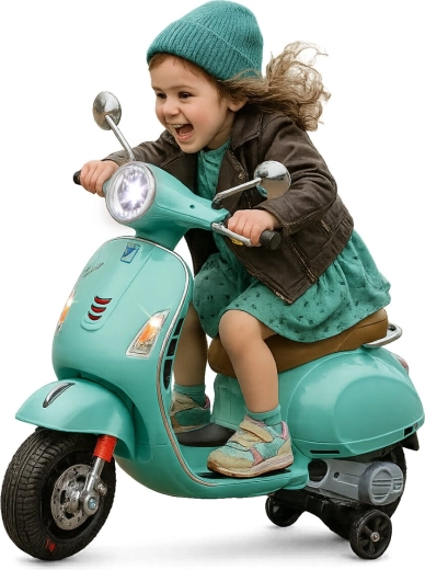 Elektrisches Kinderfahrzeug Vespa GTS 125 in Mintgrün