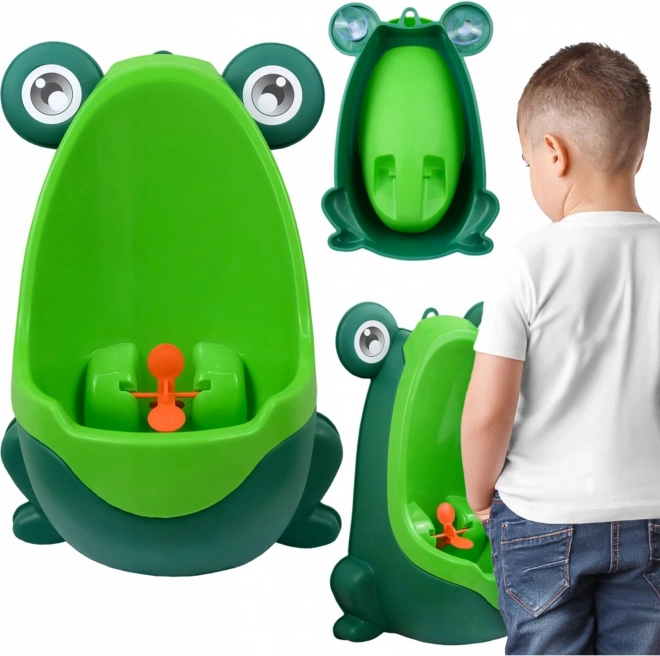 Kinder-Wandurinal Frosch mit rotierender Zielscheibe – Grün