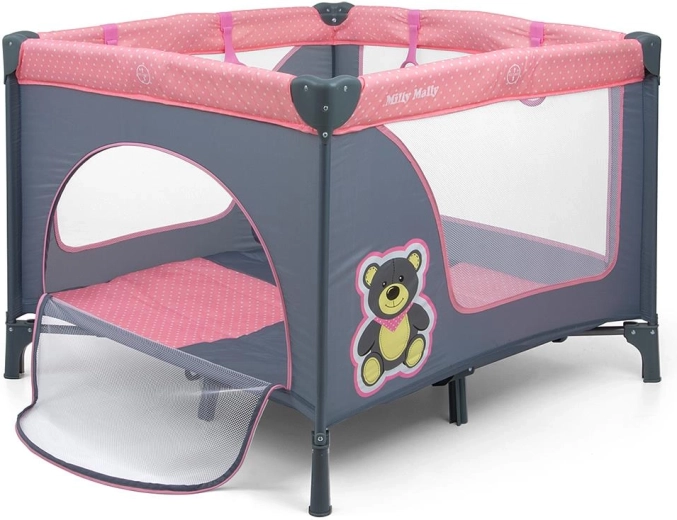 Kinder-Faltlaufstall MILLY MALLY Fun Pink Bear