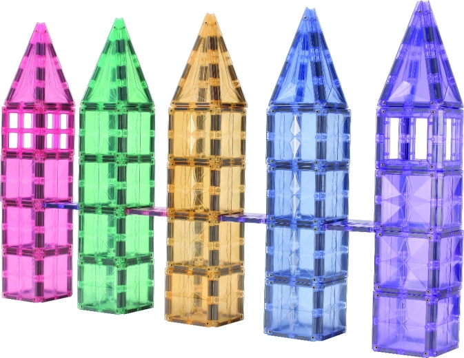Cleverclixx Magnetische Bausteine Mega Creative Pack Pastel (210 Teile)