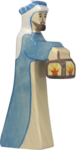 Holztiger Hirte mit Lampe - 1 Stück