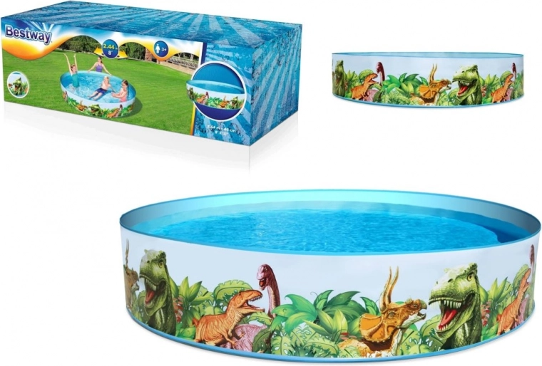Garten-Kinderpool Dinosaurier 244 × 46 cm BESTWAY