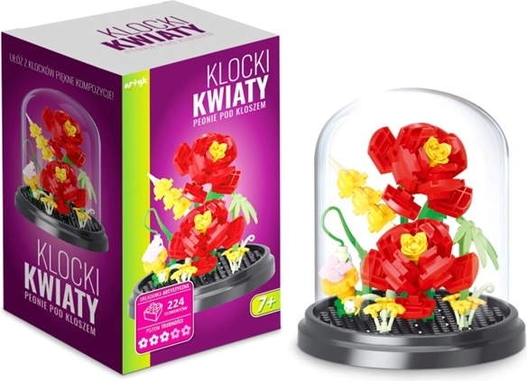 Blumen-Bauset – Pfingstrosen unter einer Haube (224 Teile)