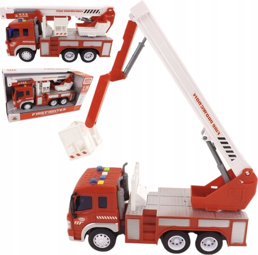 Feuerwehrauto mit ausziehbarem Korb 1:16