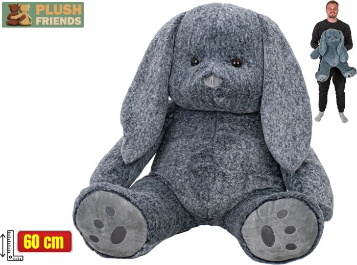 Plüschhase sitzend 60 cm grau Plush Friends