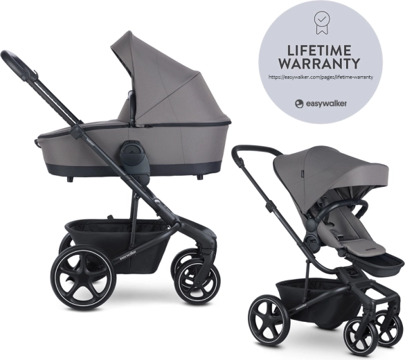 EASYWALKER Kombikinderwagen Harvey⁵ 2v1 LITE RWS – Pebble Grey