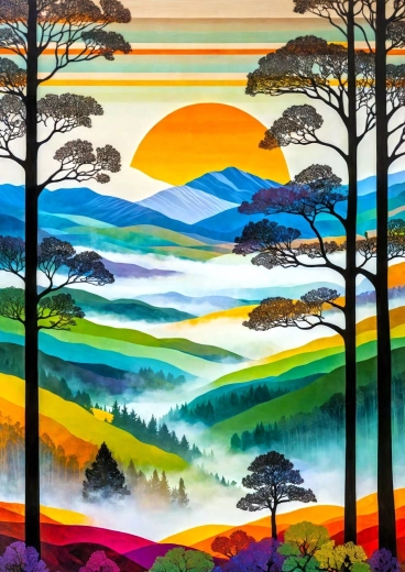 Puzzle Bergbrise 1000 Teile