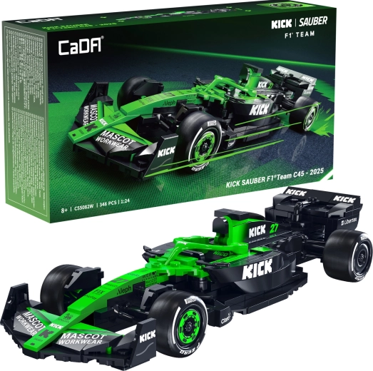 Bauset CaDA Rennwagen KICK SAUBER F1 C45 (Maßstab 1:24, 348 Teile)