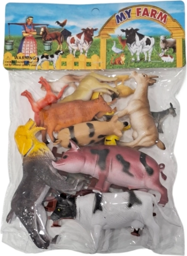 Set mit Figuren von Nutztieren – 15 Stk.