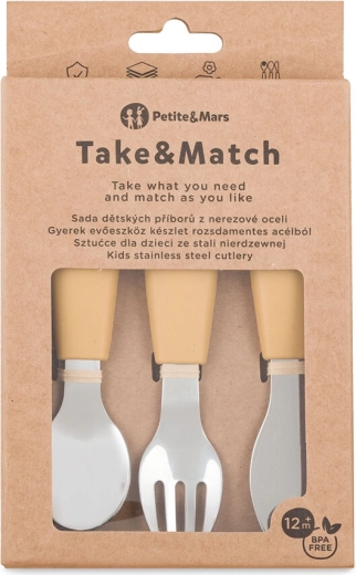 Petite&Mars Set Kinderbesteck Take&Match Intense Ochre 12m+