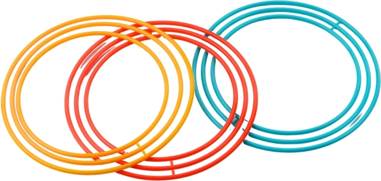 Bunte Ringe in drei Größen