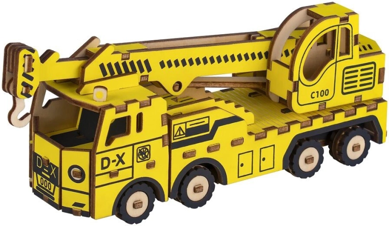 Holzhandwerk 3D-Holzpuzzle Kranwagen