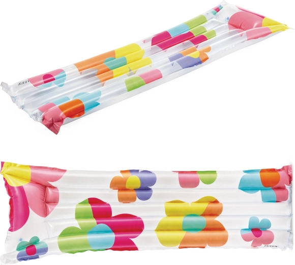 Aufblasbare Luftmatratze für Wasser mit Blumen INTEX 183 × 69 cm