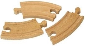 Babu Züge – hölzerne Gleiskurve 10 cm, 4 Stk.