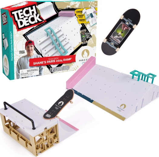Tech Deck Fingerboard-Rampe Shane O'Neill Paris 2024 mit Board