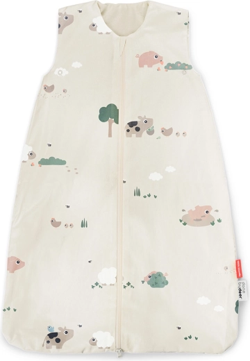 Done by Deer Babyschlafsack TOG 1.0 Tiny farm sandfarben 70 cm