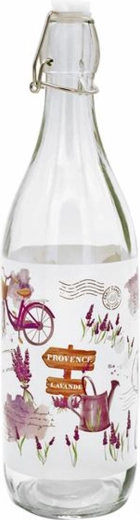 Glasflasche mit Bügelverschluss TORO 1 l – Lavendel