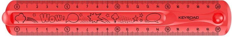 Lineal KEYROAD Flexi 20 cm rot