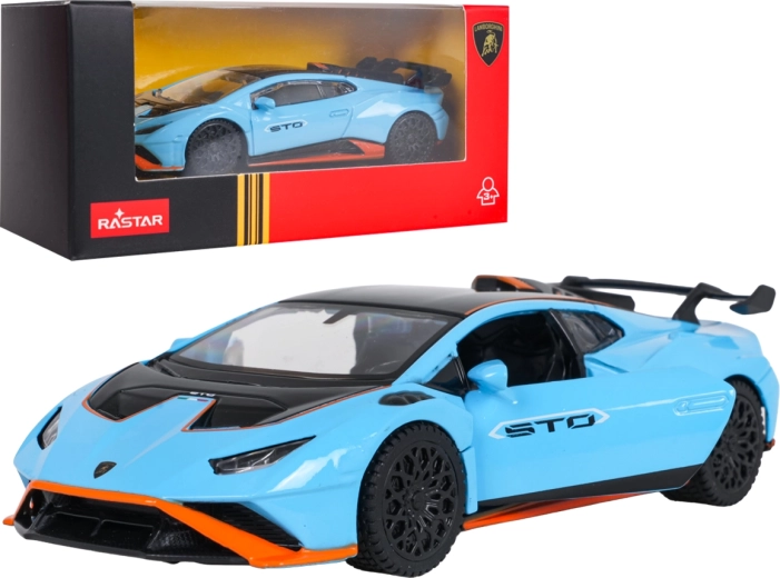 Metallmodell Lamborghini Huracán STO RASTAR im Maßstab 1:43, blau