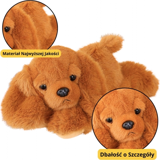 Plüschhund Cocker Spaniel mit beschwerten Pfoten braun 30cm