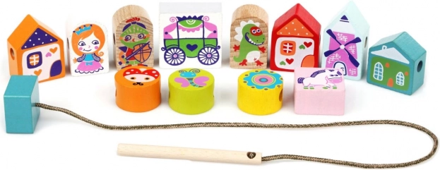 Fädelmärchen CUBIKA - Holzset für Kinder