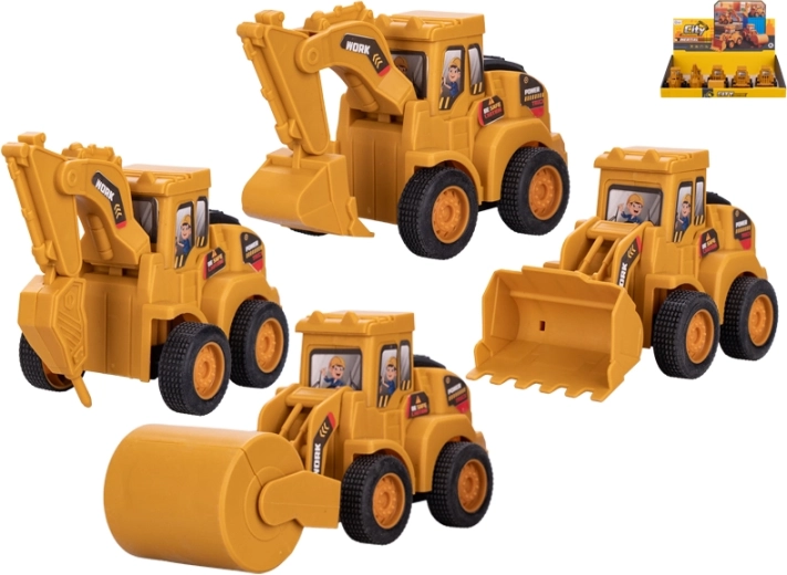 Set aus Baufahrzeugen mit Druckantrieb 12–15 cm