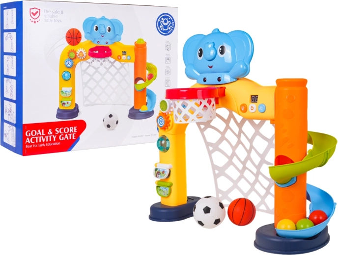Multifunktionales interaktives Tor mit Elefantenbaby – 1 Stück