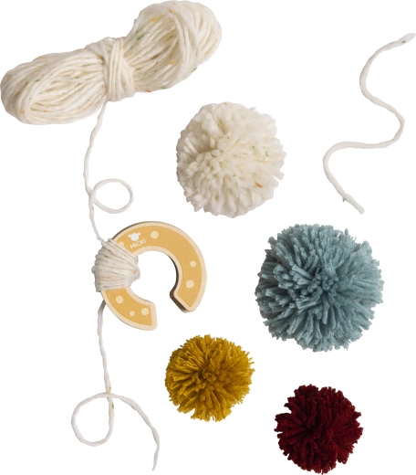 Alles in einem – Garn und Pompon-Hilfe