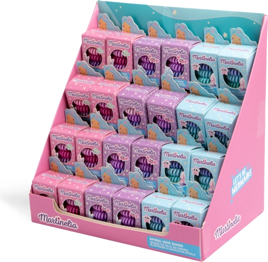 Fünf bunte Haargummis in der Packung