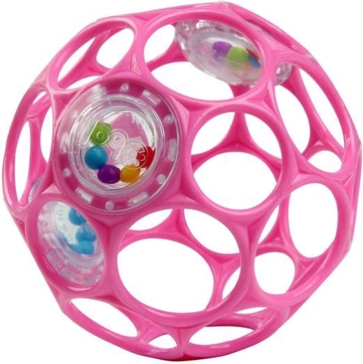 Oball Rasselball 10 cm dunkelrosa